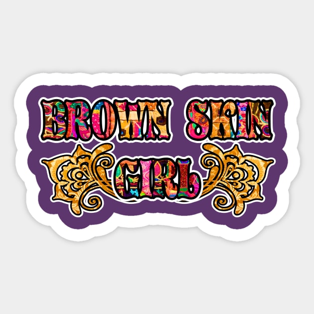 Brown Skin Girl Sticker by artbyomega